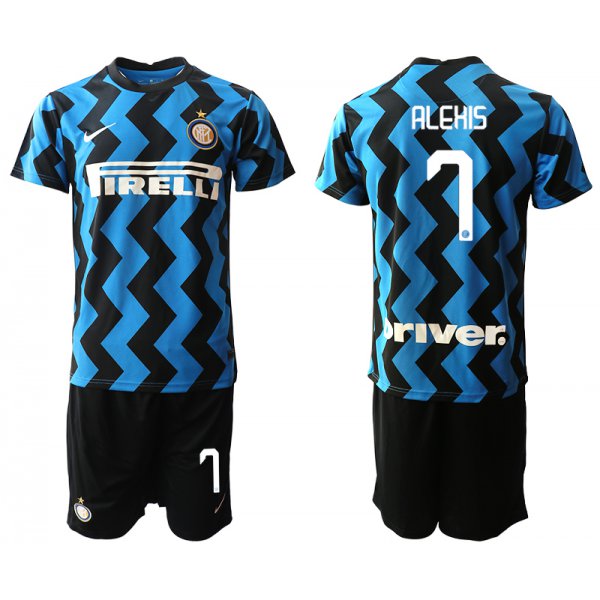 Men 2020-2021 club Inter milan home 7 blue Soccer Jerseys