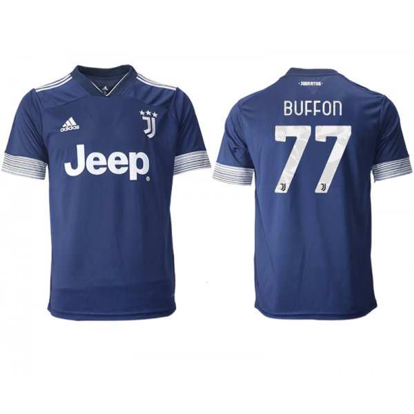 Men 2020-2021 club Juventus away aaa version 77 blue Soccer Jerseys