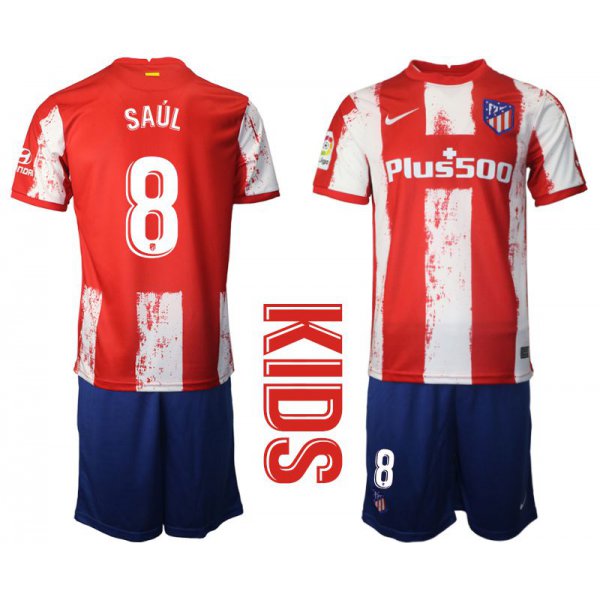 Youth 2021-2022 Club Atletico Madrid home red 8 Nike Soccer Jersey