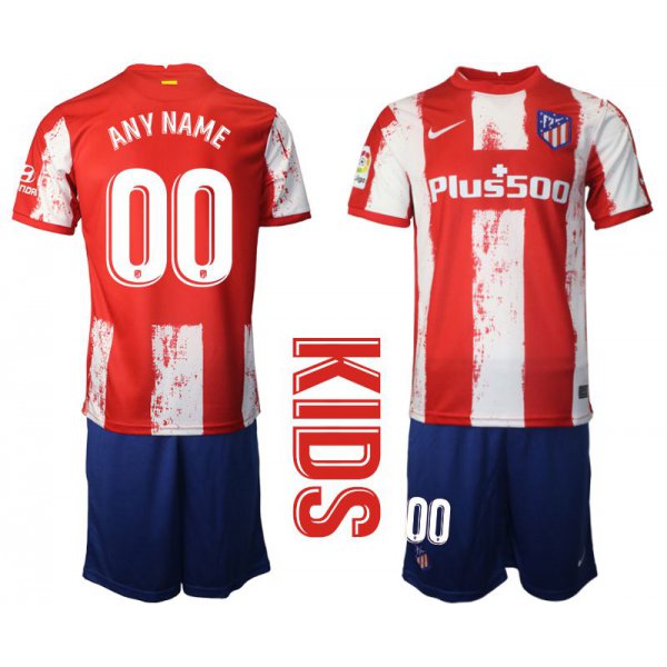 Youth 2021-2022 Club Atletico Madrid home red customized Nike Soccer Jersey