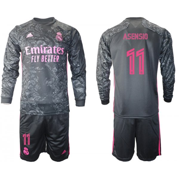 2021 Men Real Madrid away long sleeve 11 soccer jerseys