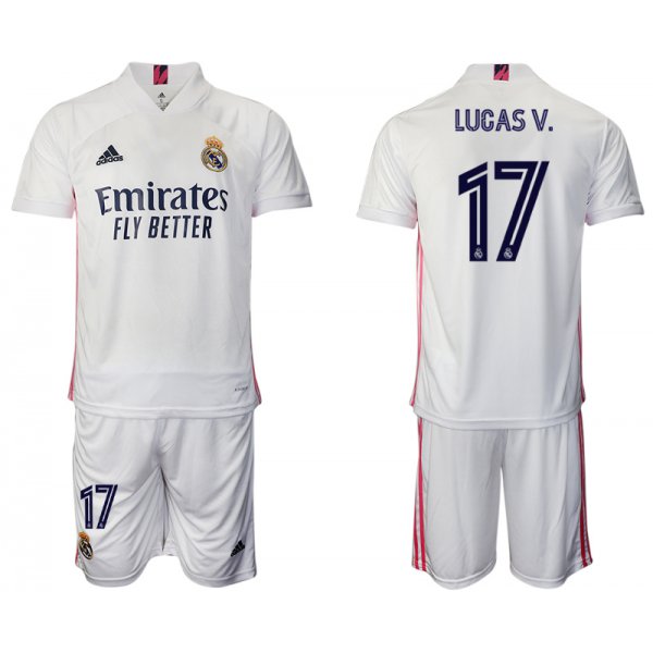Men 2020-2021 club Real Madrid home 17 white Soccer Jerseys