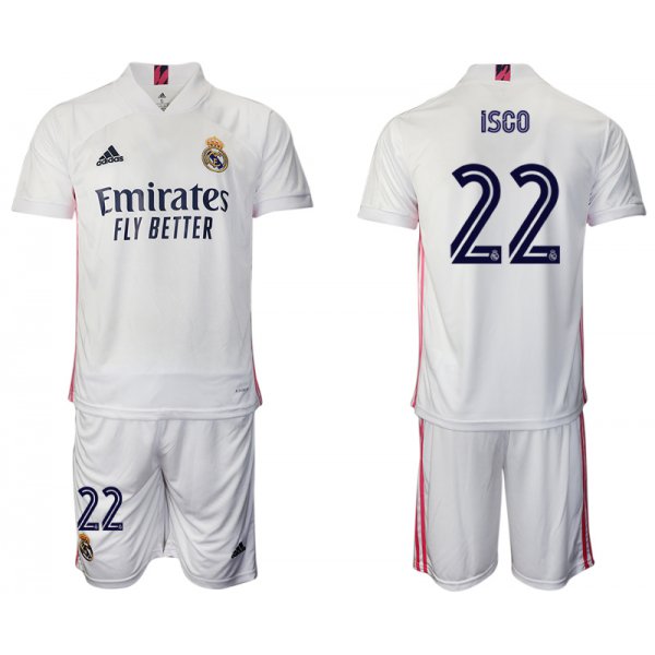 Men 2020-2021 club Real Madrid home 22 white Soccer Jerseys
