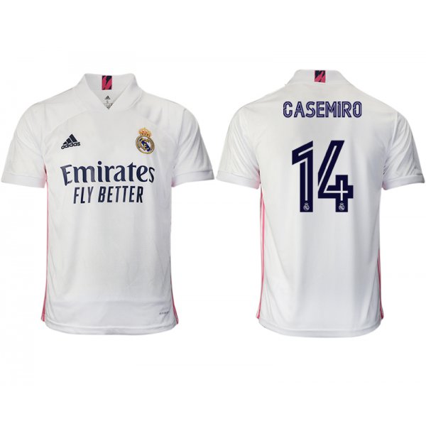 Men 2020-2021 club Real Madrid home aaa version 14 white Soccer Jerseys