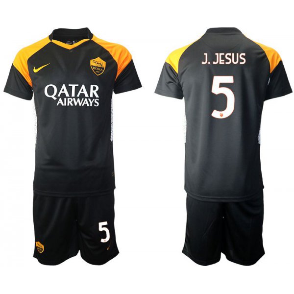 Men 2020-2021 club Rome away 5 black Soccer Jerseys