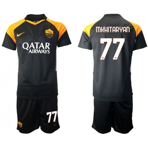 Men 2020-2021 club Rome away 77 black Soccer Jerseys