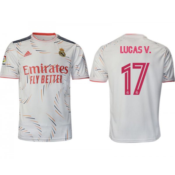 Men 2021-2022 Club Real Madrid home aaa version white 17 Adidas Soccer Jersey