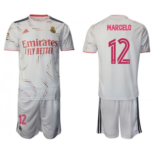 Men 2021-2022 Club Real Madrid home white 12 Adidas Soccer Jersey