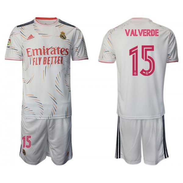 Men 2021-2022 Club Real Madrid home white 15 Adidas Soccer Jersey