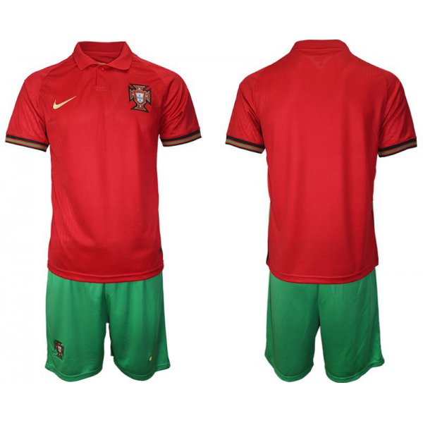 Men 2020-2021 European Cup Portugal home red blank Nike Soccer Jersey