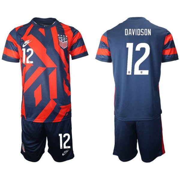 Men 2020-2021 National team United States away 12 blue Nike Soccer Jerseys