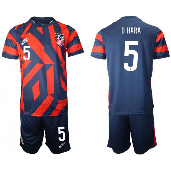 Men 2020-2021 National team United States away 5 blue Nike Soccer Jersey