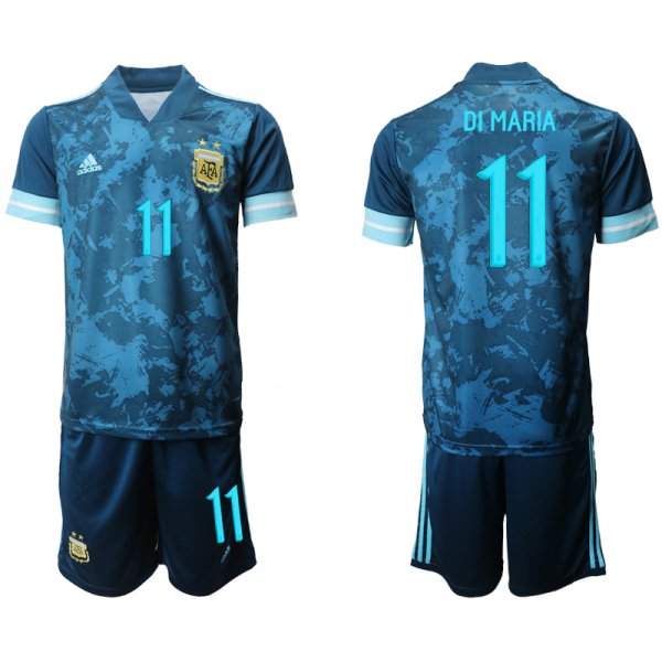 Men 2020-2021 Season National team Argentina away blue 11 Soccer Jersey