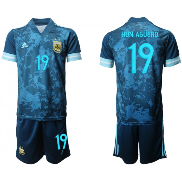 Men 2020-2021 Season National team Argentina away blue 19 Soccer Jersey