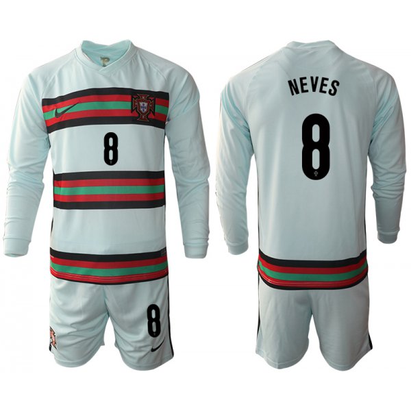 Men 2021 European Cup Portugal away Long sleeve 8 soccer jerseys