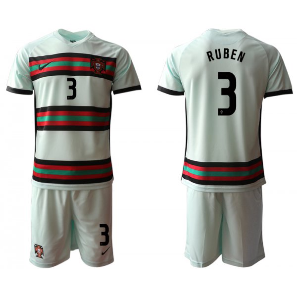 Men 2021 European Cup Portugal away grey 3 Soccer Jersey