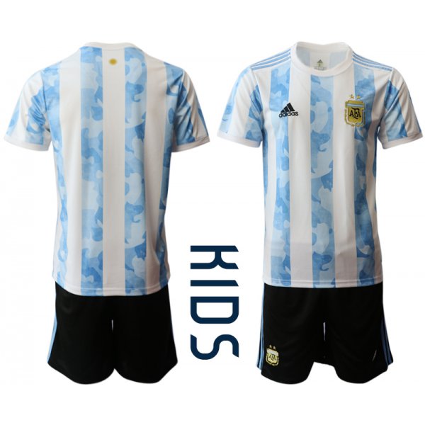 Youth 2020-2021 Season National team Argentina home white Soccer Jersey