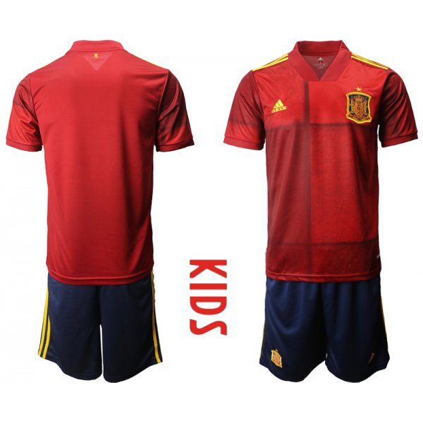 Youth 2021 European Cup Spain home red Soccer Jersey