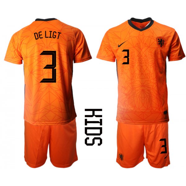 2021 European Cup Netherlands home Youth 3 soccer jerseys