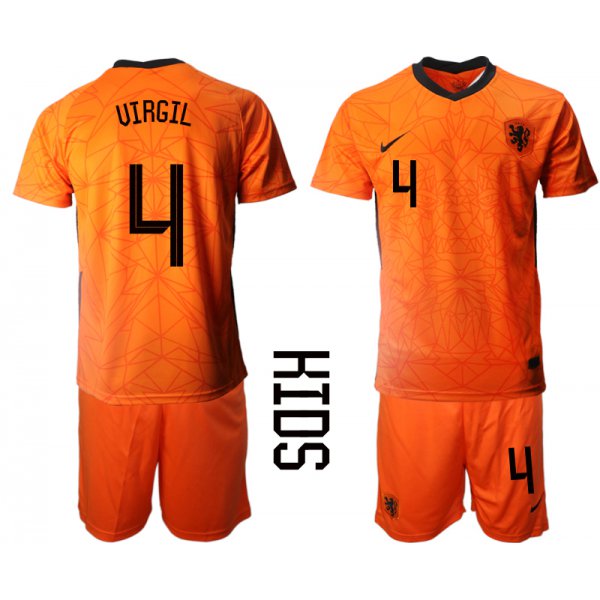 2021 European Cup Netherlands home Youth 4 soccer jerseys