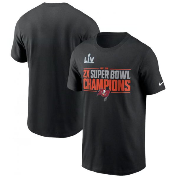 Men's Tampa Bay Buccaneers Nike Black 2 Time Super Bowl Champions Field Goal T-Shirt