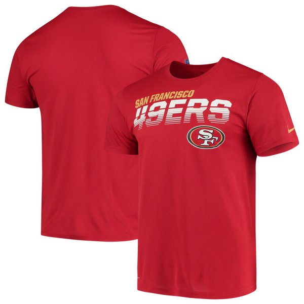 San Francisco 49ers Nike Sideline Line of Scrimmage Legend Performance T Shirt Scarlet