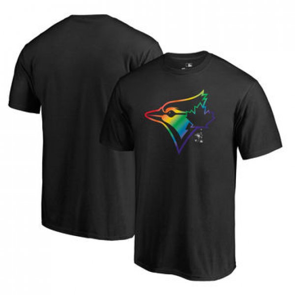 Men's Toronto Blue Jays Fanatics Branded Black Big & Tall Pride T Shirt