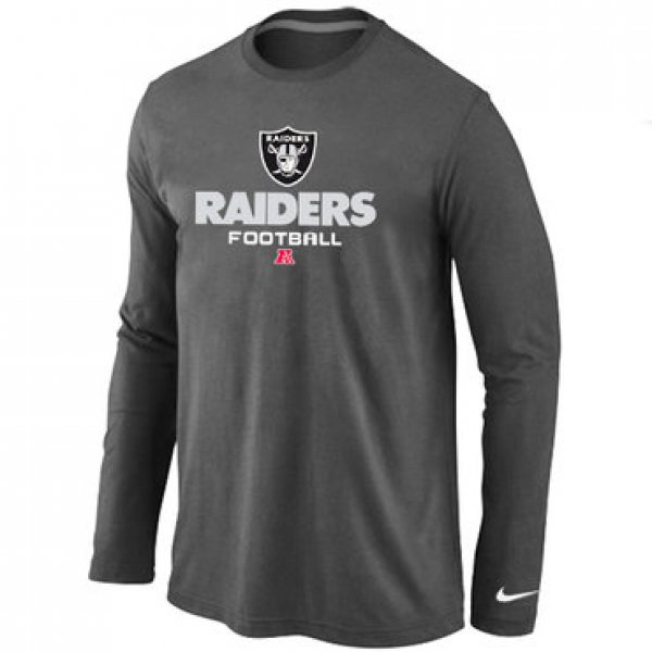 NIKE Oakland Raiders Critical Victory Long Sleeve T-Shirt D.Grey