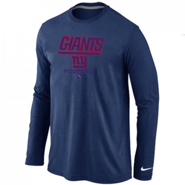 Nike New York Giants Critical Victory Long Sleeve T-Shirt D.Blue