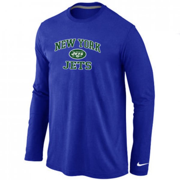 Nike New York Jets Heart & Soul Long Sleeve T-Shirt Blue