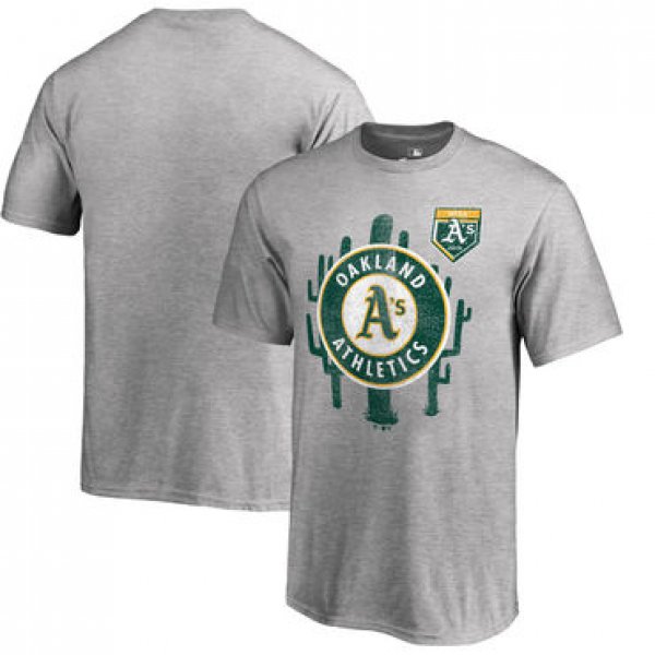 Oakland Athletics Fanatics Branded 2018 MLB Spring Training Vintage T Shirt Heather Gray