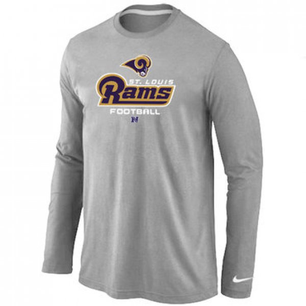 NIKE St.Louis Rams Critical Victory Long Sleeve T-Shirt Grey