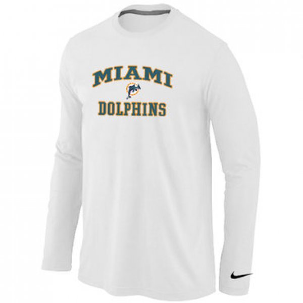 Nike Miami Dolphins Heart & Soul Long Sleeve T-Shirt White