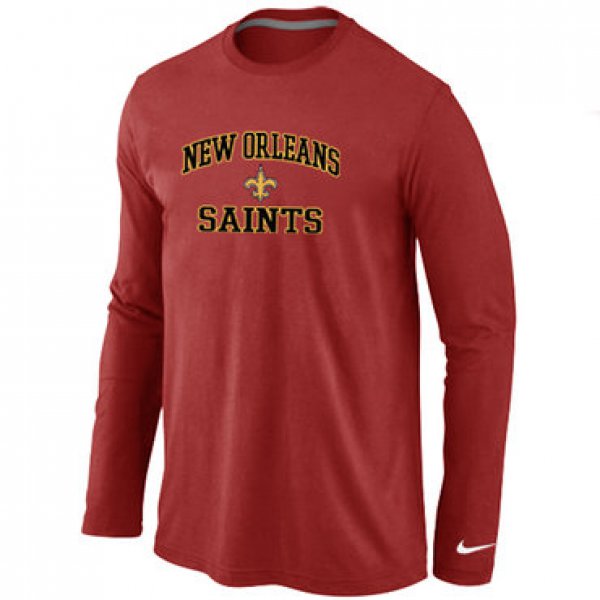 Nike New Orleans Saints Heart & Soul Long Sleeve T-Shirt RED