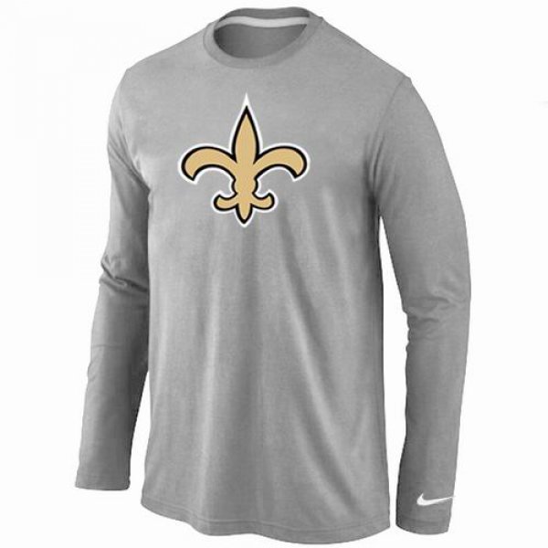 Nike New Orleans Saints Logo Long Sleeve T-Shirt Grey