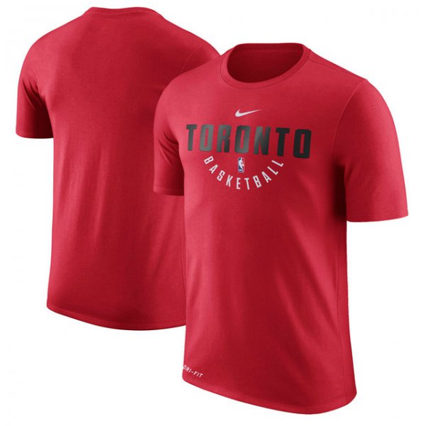 Toronto Raptors Red Practice Performance Nike T-Shirt