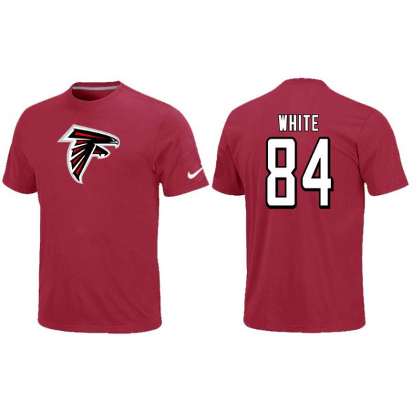 Nike Atlanta Falcons 84 white Name & Number T-Shirt Red