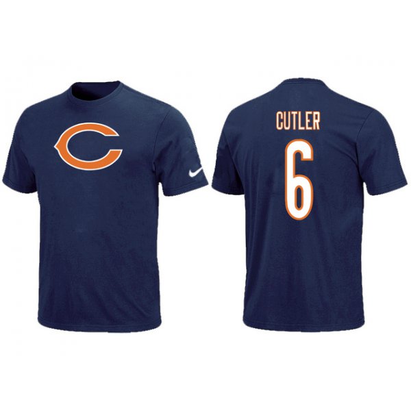 Nike Chicago Bears Jay Cutler Name & Number T-Shirt Blue