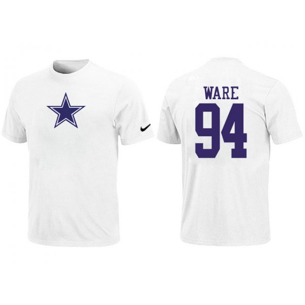 Nike Dallas Cowboys 94 WARE Name & Number T-Shirt White