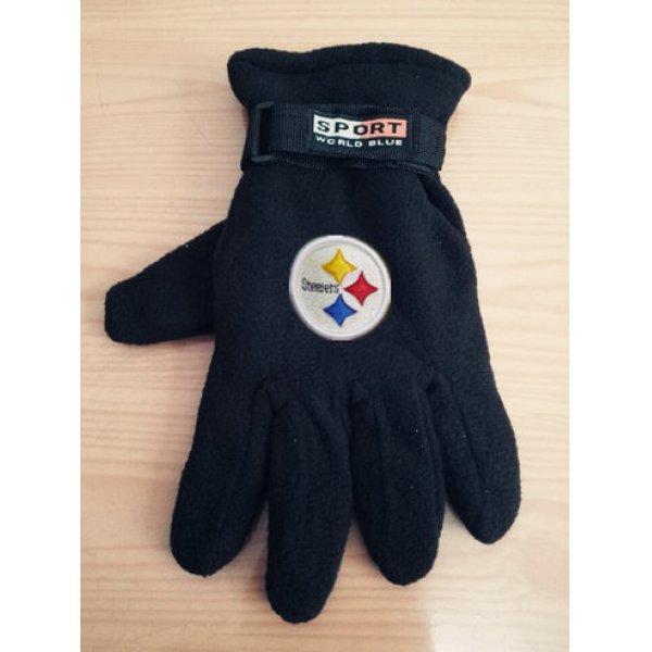 Pittsburgh Steelers NFL Adult Winter Warm Gloves Black