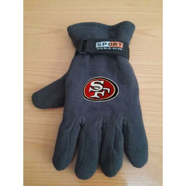 San Francisco 49ers NFL Adult Winter Warm Gloves Dark Gray