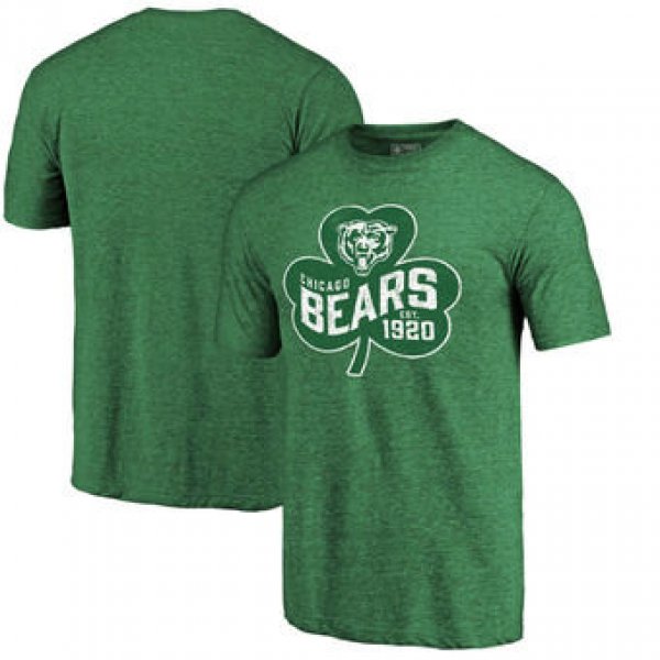 Chicago Bears Pro Line by Fanatics Branded St. Patrick's Day Paddy's Pride Tri-Blend T-Shirt - Kelly Green