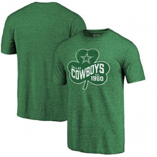 Dallas Cowboys Pro Line by Fanatics Branded St. Patrick's Day Paddy's Pride Tri-Blend T-Shirt - Kelly Green