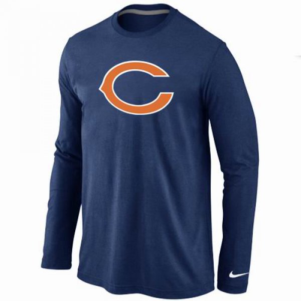 Nike Chicago Bears Logo Long Sleeve T-Shirt D.Blue