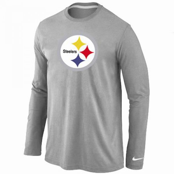 Nike Pittsburgh Steelers Logo Long Sleeve T-Shirt Grey