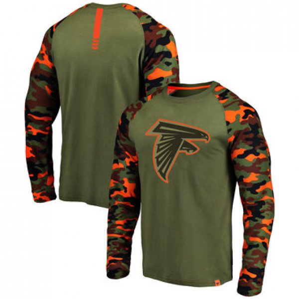 Atlanta Falcons Heathered Gray Camo NFL Pro Line by Fanatics Branded Long Sleeve T-Shirt