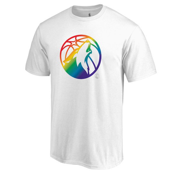 Men's Minnesota Timberwolves White Fanatics Branded Team Pride V-Neck T-Shirt