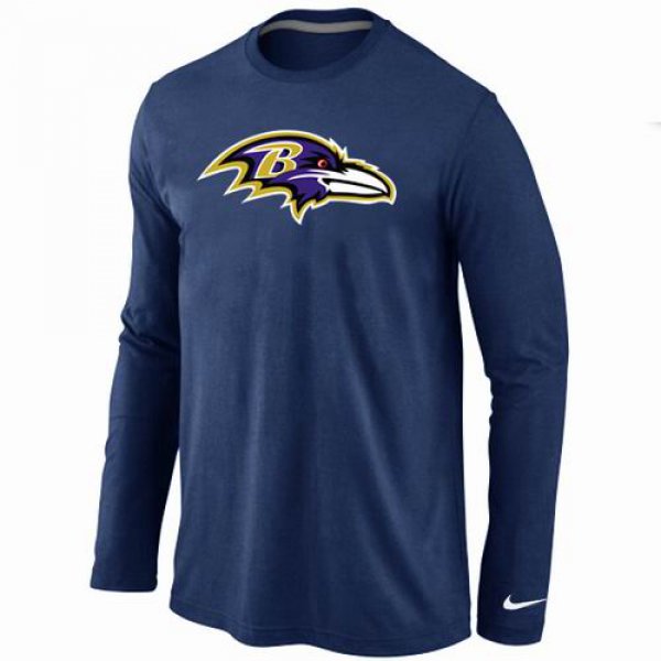 Nike Baltimore Ravens Logo Long Sleeve T-Shirt D.Blue