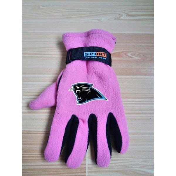 Carolina Panthers NFL Adult Winter Warm Gloves Pink