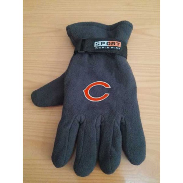 Chicago Bears NFL Adult Winter Warm Gloves Dark Gray